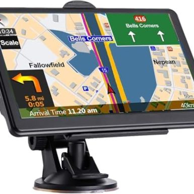 GPS Navigation for Car, Latest 2025 Map,7 inch Touch Screen Real Voice Spoken Turn-by-Turn Direction Reminding Navigation System for Cars, Vehicle GPS Satellite Navigator with(Free Lifetime Updates)